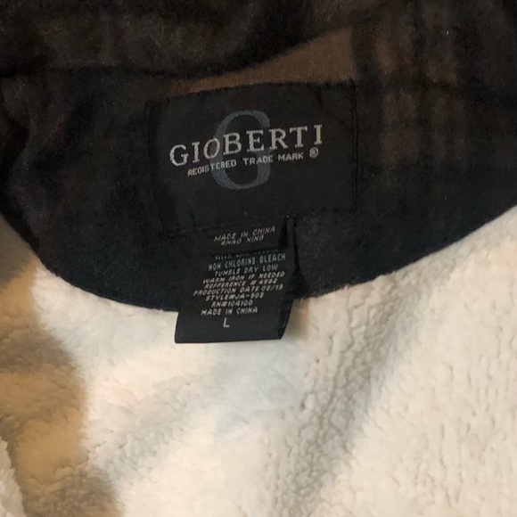 Gioberti Men’s Large Plaid Fleece Sherpa Lined Jacket - Picture 4 of 6